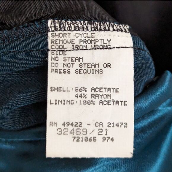 VTG Gunne Sax Jessica McClintock Embroidered Sequin Maxi Dress‎ Green 7 8 - Picture 7 of 7